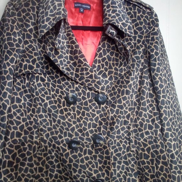 Randy Kemper Blazer Jacket 10 Animal Print Button Up - Picture 12 of 16